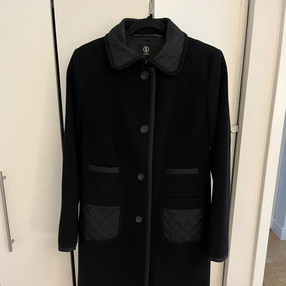 Bogner Peter Pan Collar Wool-Blend Coat